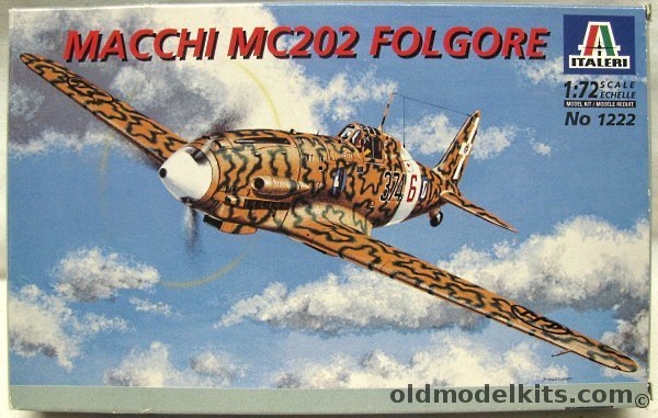 Italeri 1/72 Macchi Mc-202 Folgore - 365 Sq 21 Gr.  Autonomo Russia 1943 or 85 Sq 3 Stormo Libya 1942, 1222 plastic model kit
